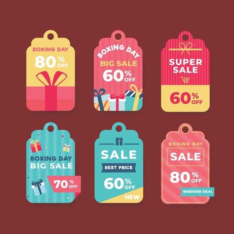 Flat design boxing day sale label collec... | Free Vector #Freepik #freevector #christmas #sale #label #winter Sales Design, Promo Banner, Poster Sale, Product Poster, Beauty Skin Quotes, Boxing Day Sale, Lower Third, Instagram Story Filters, Label Sticker