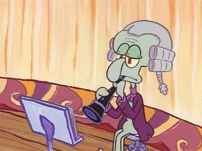 Clarinet and Squidward Aesthetic Squidward, Squidward Clarinet, Classical Music Aesthetic, Bob Sponge, Spongebob Pics, Spongebob Cartoon, Squidward Tentacles, Clarinets, Musician Humor