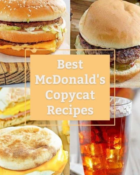 Mcdonalds Big Mac, Mcdonalds Copycat Recipes, Burger Recipes Seasoning, Classic Hamburger, Mcdonalds Recipes, Smoothies Breakfast, Mcdonalds Breakfast, Egg Mcmuffin, Drinks Smoothies