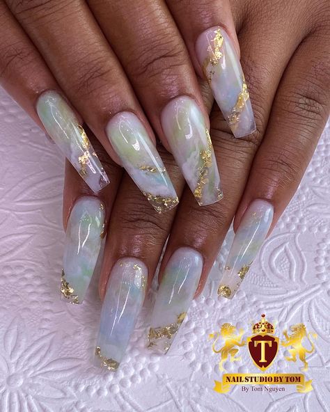 TOM NGUYEN - 3D Nails Products on Instagram: “Stylish Marble Nails as requested 💅🤩 . . .  Follow @shinailsprofessional  Follow @nailstudiobytom .…” Nails Products, S Nails, Great Nails, Marble Nails, 3d Nails, Cute Acrylic Nails, Acrylic Nails, Nail Designs, Marble