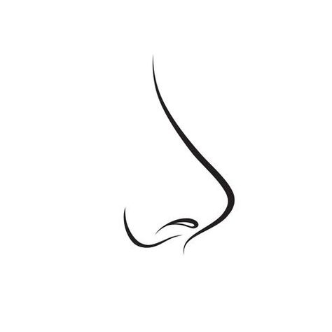 Nose Outline Drawing, Nose Outline, Nose Illustration, Human Nose, 2d Sketch, Outline Images, Nose Drawing, Club Poster, Insta Icon