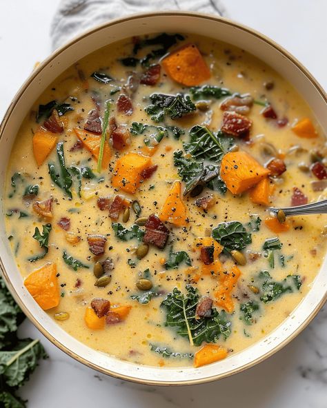 Sweet Potato Chowder - Recipes, Tasks & Tools Sweet Potato Chowder Soup, Cream Of Sweet Potato Soup, Fall Chowder Recipes, Sweet Potato Recipes Soup, Soups With Sweet Potatoes, Fall Chowder, Sweet Potato Soup Recipes Easy, Soup Recipes Sweet Potato, Sweet Potato Soups