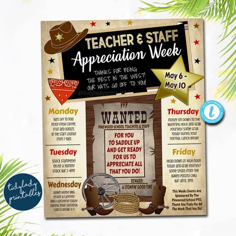 This Banners & Signs item by TidyLadyPrintables has 33 favorites from Etsy shoppers. Ships from United States. Listed on May 8, 2024 Best In The West Staff Appreciation, Theme For Teacher Appreciation Week, Teacher Appreciation Day Themes, Staff Appreciation Theme Week, Teacher Appreciation Week Western Theme, Wild West Teacher Appreciation, Cowboy Teacher Appreciation, Wild West Spirit Day, Teacher Appreciation Western Theme