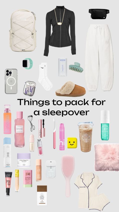 Things to pack for a sleepover Pack For A Sleepover, Things To Pack, Cute Fits