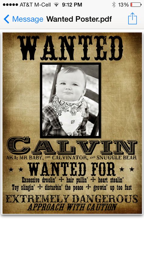 Wanted Poster First Birthday, How The West Was One Birthday Decorations, How The West Was One Birthday Theme, How The West Was One Birthday, Baby Birthday Poster, Cowboy Birthday Party Decorations, Cowboy Birthday Party Invitations, Cowboy First Birthday