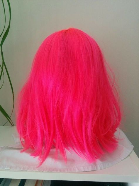 Semi Permanent Pink Hair, Pastel Rose Gold Hair, Pink Wigs, Temporary Hair Dye, Hot Pink Hair, Front Hair, Pink Wig, Pretty Hair Color, Hair Color Pink