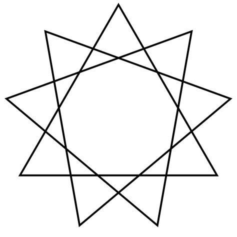 File:Star polygon 9-3.svg - Wikimedia Commons 9 Pointed Star, Star Clipart, Sacred Geometry Symbols, Recycled Items, Star Images, Barn Quilts, Wikimedia Commons, Sacred Geometry, Peace Symbol