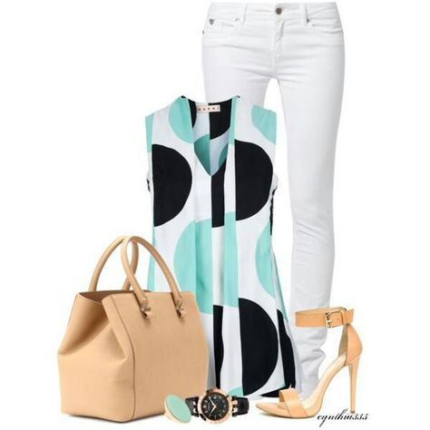 Love this outfit Komplette Outfits, White Pants, Polyvore Outfits, Work Outfits, Work Fashion, Look Chic, Primavera Estate, Look Fashion, New Outfits