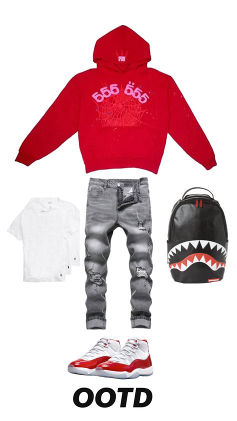 Rapper Outfits Men, Cherry 11s, Stem Outfits, Boyfriend Outfit, Rapper Outfits, Drip Outfit Men, Hype Clothing, Swag Outfits Men, Dope Outfits For Guys