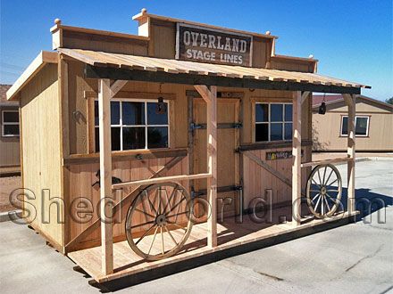 Old West Saloon, Rustic Shed, Old Western Towns, Backyard Playset, Western Saloon, Custom Sheds, Old Western, Wood Storage Sheds, Wilde Westen