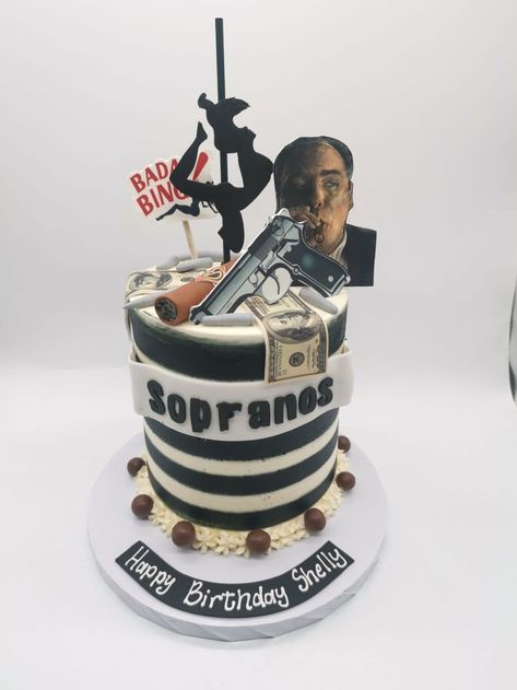 Sopranos Birthday Cake, Sopranos Themed Birthday Party, Sopranos Party, The Sopranos, 30th Bday, Birthday Cakes For Men, 24th Birthday, Birthday Idea, Cakes For Men