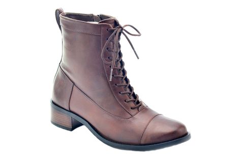 Stylish lace up granny look boot waterproof tricot linings removable insole 1 1/2 inch scuff resistant heel Lace Up Boots Women, Lace Ankle Boots, Leather Lace Up Boots, Combat Boot, Free Shoes, Lace Up Ankle Boots, Fall Wardrobe, Boot Shop, Lace Up Boots