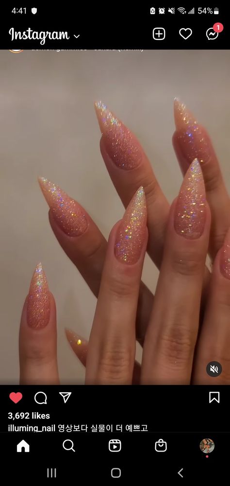 Golden Nails, 28th Birthday, Almond Acrylic Nails, Golden Glitter, New Year's Nails, Gold Birthday, Birthday Nails, Fire Nails, Gold Sparkle