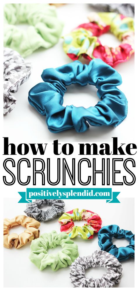 Scrunchie Pattern, Diy Scrunchie, How To Make Scrunchies, Diy Hair Scrunchies, Diy Tumblr, Scrunchies Diy, Beginner Sewing, Beginner Sewing Projects Easy, Leftover Fabric