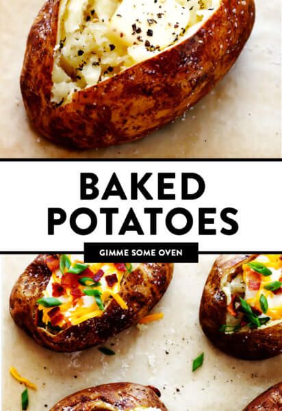 Vegan Baked Potato, Baked Potato Recipe, Best Baked Potato, Perfect Baked Potato, Queso Cheddar, Baked Potato Recipes, Gimme Some Oven, Potato Recipe, Potato Side Dishes