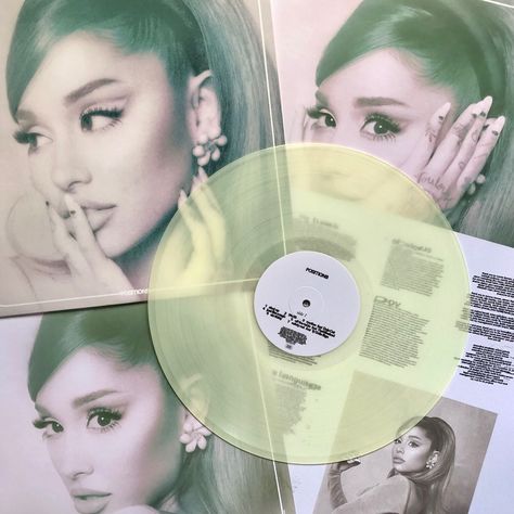 Ariana Grande Vinyl, Ariana Grande Background, Ariana Grande Album, Vinyl Aesthetic, Ariana Grande Cute, Celebrity Look Alike, Vinyl Cd, Eternal Sunshine, Aesthetic Themes