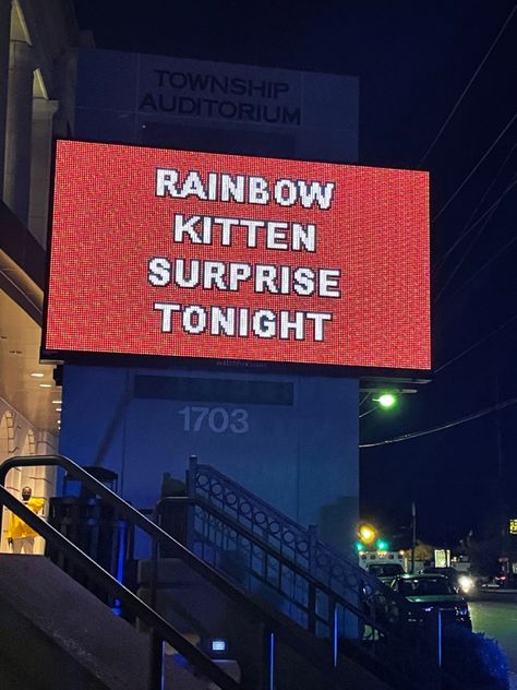 Rainbow Kitten Surprise Aesthetic, Rainbow Kitten Surprise, Kitten Surprise, Red Letters, Concert Aesthetic, Aesthetic Red, Song Artists, White Letters, 2024 Vision