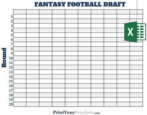 Fantasy Football Draft Board, Football Draft, Board Template, Excel Templates, Fantasy Football, Vacation Ideas, Sample Resume, Football, American Football