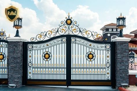 Modern Main Gate Design Ideas | Latest Iron Gate Designs | Beautiful Steel Gates | Grill Gate Design Fancy Gate, Latest Main Gate Designs, Modern Steel Gate Design, Latest Gate Design, Gate Design Ideas, Wrought Iron Garden Gates, Iron Garden Gates, Home Gate Design, Gate Wall Design