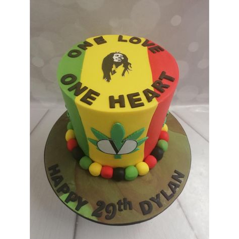 Bob Marley style cake, "one love one heart" Male Cakes, One Love, Bob Marley, First Birthdays, Birthday Parties, First Love, Birthday Cake, Cake, Birthday