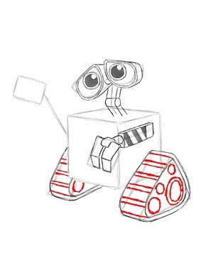 Wall-e Drawings, Walle Drawings, Wall E Drawing, Walle Y Eva, Walle And Eva, Wall E Movie, Arm Drawing, Valentines Day Drawing, Pixar Animation