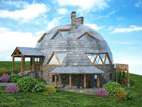 dome geodesique habitable Geodesic Dome Plans, Planetarium Projector, Different Types Of Houses, Dome Homes, Geodesic Dome Homes, Dome Building, Dome Home, Architecture 3d, Dome House