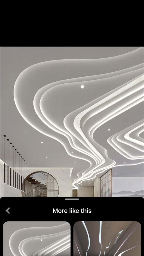 Innovative Interior Design Ideas, Wave Light, Cloud Ceiling, Handmade Photo Frames, Interior Design Renderings, Interior Architecture Drawing, Office Interior Design Modern, Entrance Lobby, Modern Graphic Art