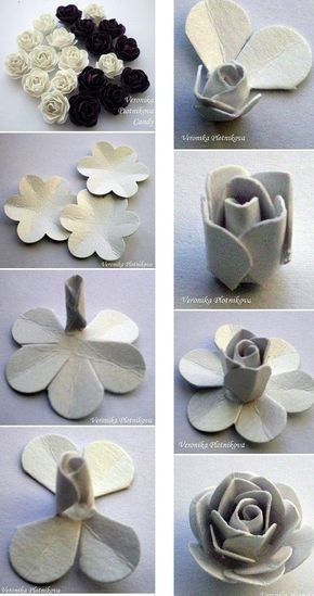 Making Paper Flowers, Egg Carton Flowers, Paper Roses Diy, Make Paper Flowers, Diy Flores, Fleurs Diy, Egg Carton Crafts, Large Paper Flowers, Kraf Diy