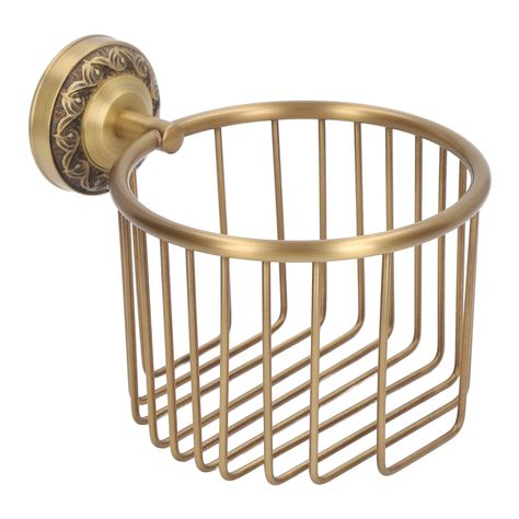 PRICES MAY VARY. Wear Material: Paper towel basket is made of wear brass that is shiny and rust resistant to ensure quality and longevity.With a durable finish; Easy care, clean with damp cloth, that won't rust even in wet bathroom environments Antique Appearance: Antique toilet roll holder has a simple and beautiful appearance and strong resistance to load,and can decorate your bathroom more elegantly.The stylish toilet paper holder stays off bathroom floors are always clean, dry, and ready to Antique Toilet, Toliet Paper Holder, Unique Toilet Paper Holder, Hidden Toilet, Brass Toilet, Brass Toilet Paper Holder, Towel Basket, Tissue Paper Roll, Bath Towel Racks