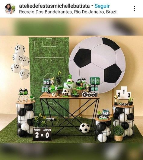 Soccer Party Decorations, Party Rental Ideas, Soccer Theme Parties, Soccer Birthday Cakes, Football Theme Birthday, Soccer Birthday Parties, Ball Birthday Parties, Soccer Theme, Football Theme Party