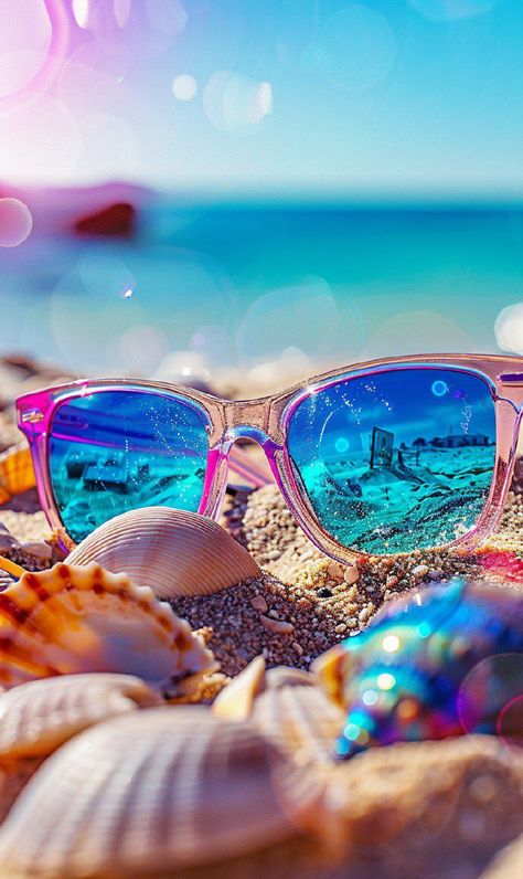 Prompt 👉A pair of women's sunglasses sitting on a sandy beach, photo, by Maksimilijan Vanka, shutterstock, neo-fauvism, elegant tropical prints, bright colored plastic frame, highly detailed refraction, summer color pattern, colorful holiday, lush paradise, pink and blue, shells on the sand, scenic full frame, layered, full color, istock, beautiful iPhone wallpaper] 👉 if Like, please Follow and Share AI Graphics Studio 👇Contact on WhatsAPP: http://tiny.cc/aigraphicsstudio #aigraphicsstudio ... Beautiful Iphone Wallpaper, Macro Photography Nature, Tropical Prints, Fauvism, Beach Photo, Bright Colored, Summer Color, Full Frame, Photography Nature