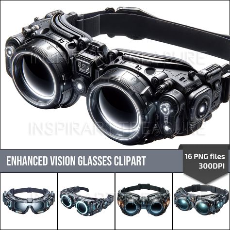 Sci Fi Goggles Concept Art, Sci Fi Gauntlets, Futuristic Gadgets Concept Art, Sci Fi Items, Sci Fi Goggles, Sci Fi Gadgets, Cyberpunk Gadgets, Medieval Technology, Futuristic Items