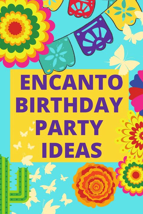 Three Year Old Birthday Themes, Birthday Party Ideas Spring, Encanto Crafts, Encanto Themed Party, Encanto Theme Party, Spring Birthday Party Ideas, Encanto Birthday Party Ideas, Spring Kids Activities, Encanto Theme