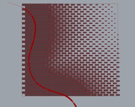 gradient openings in brick wall Bricklayer Parting Pattern, Parametric Facade, Parametric Facade Detail, Modeling Practice, Grasshopper Pattern, Parametric Brick Wall, Brick Structure, Grasshopper Parametric, Brick Wall Section Detail