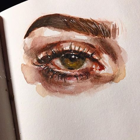 Eye Painting, 수채화 그림, Arte Inspo, Arte Sketchbook, Sketchbook Art, Eye Art, A Drawing, An Eye, Art Drawings Simple