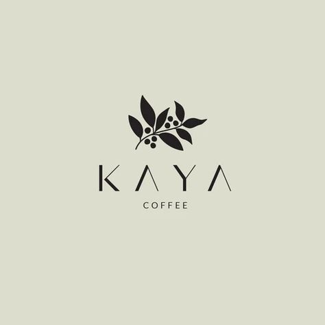 Simple, bold logo design featuring a minimal style illustration of a coffee plant. Minimal Coffee Logo, Tea Shop Logo Design, Coffee Plant Illustration, Coffee Shop Japan, Coffee Company Logo, Minimal Coffee Shop, Coffee Bean Logo, Tile Logo, Minimal Logo Design Inspiration