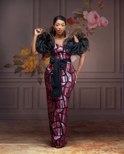 317 Likes, 1 Comments - Trish O. Couture (@trishocouture) on Instagram: “As the world battles with this frightening pandemic and as we observe the sit @ home period,let's…” Brocade Dress Styles Nigeria, Ankara Long Flare Gown Styles, Long Flare Gown, Ankara Long Gown Styles 2020, Brocade Dress Styles, Ankara Long Gown Styles For Ladies, Flare Gown Styles, African Print Long Dress, Styles Ankara