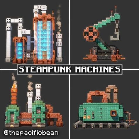 Minecraft Welten, Minecraft Create, Minecraft Steampunk, Minecraft Structures, Bangunan Minecraft, Minecraft Modern, Steampunk House, Cool Minecraft Creations, Minecraft Castle