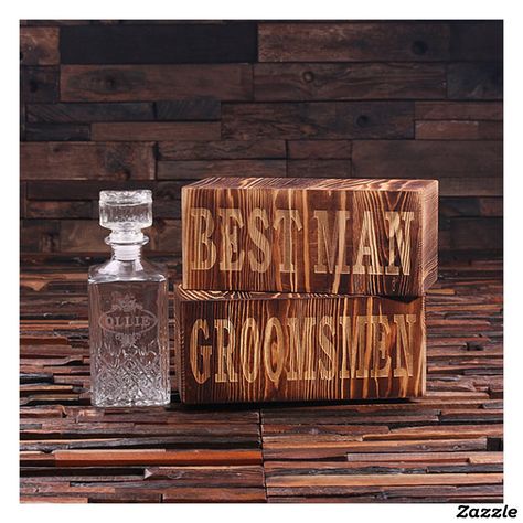 Personalized Glass Whiskey Decanter w/Keepsake Box