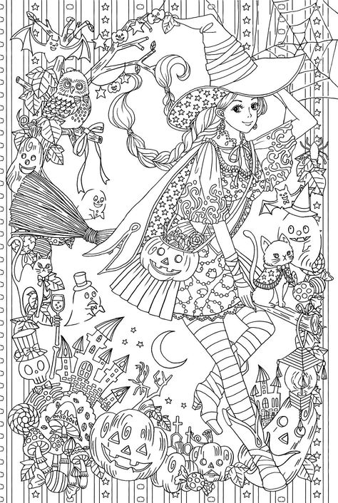 teenage witch Disney Halloween Coloring Pages, Halloween Coloring Pictures, Free Halloween Coloring Pages, Witch Coloring Pages, Book Craft, Pumpkin Coloring Pages, Halloween Coloring Book, Disney Colors, Halloween Painting