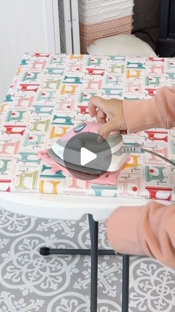 Portable Sewing Table, Folding Iron Table Ideas, Card Table Makeover, Quilters Ironing Board, Ironing Board Tables, Word Table, Ironing Station, Ironing Board Covers, Hanging Table