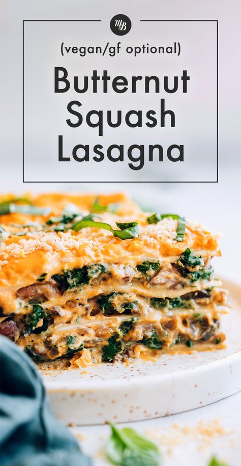 Vegan Butternut Squash Lasagna Recipe, Squash Lasagna Recipe, Best Vegan Lasagna Recipe, Butternut Squash Lasagna Recipe, Lasagna Vegan, Vegan Lasagna Recipe, Vegan Butternut Squash, Butternut Squash Sauce, Squash Lasagna