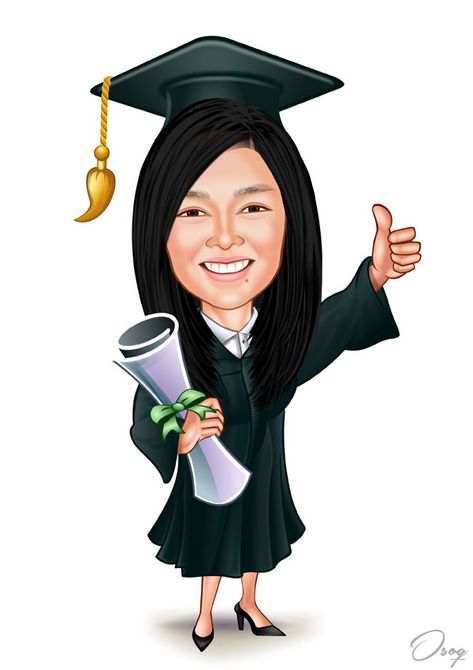 Graduation Caricature, Graduation Cartoon, Caricature Wedding, Funny Cartoon Characters, Birthday Cartoon, Personalized Caricature, University Graduation, Free Photo Frames, Avatar Cartoon