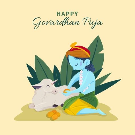 Hand drawn govardhan puja | Free Vector #Freepik #freevector #hand #hand-drawn #celebration #happy Govardhan Pooja, Happy Govardhan Puja, Happy Govardhan, Govardhan Puja, Call Me Now, Indian Festivals, God Art, Creative Ads, Vector Hand