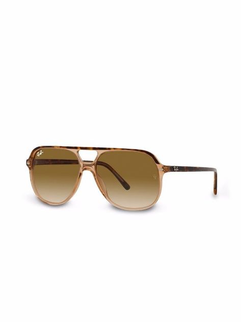 Ray-Ban Bill square-frame Aviator Sunglasses - Farfetch Rayban Aviator Sunglasses, Brunette Aesthetic, Jewelry Accessories Ideas, Havana Brown, Girly Accessories, Ray Ban Aviators, Causual Outfits, Diva Fashion, Cute Hats