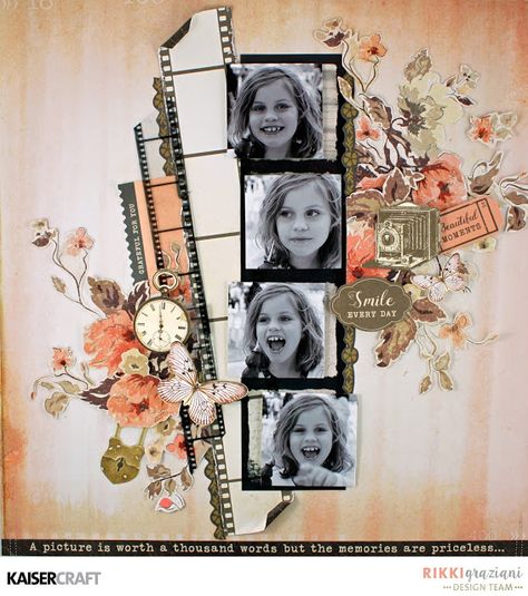 Kaisercraft - Keepsake Collection Shabby Chic Scrapbook Layouts, Kaisercraft Layouts, Beautiful Scrapbook Layouts, Scrapbook Layout Sketches, Mixed Media Scrapbooking, Family Scrapbook, Scrapbook Art, Wedding Scrapbook, Photo Layouts