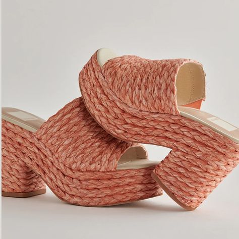 Our Chunky Platform Mule Channels Her Natural Side. Elora Is The 90s Platform You Remember, Modernized In A Beachy, Raffia-Wrapped Update. We Can't Wait To Pair Her With Flowy Midi Skirts And Chic Coverups By The Pool. Excellent Condition! * Recycled Raffia Upper * Recycled Synthetic Outsole * Recycled Textile Lining * Water-Based Leather Alternative Sock * 4" Heel Height * 1.5" Platform Height * Imported Heels Orange, Girl Money, Summer Campaign, Platform Mules, Fashion Festival, Midi Skirts, Chunky Platform, Retro Vibe, The 90s