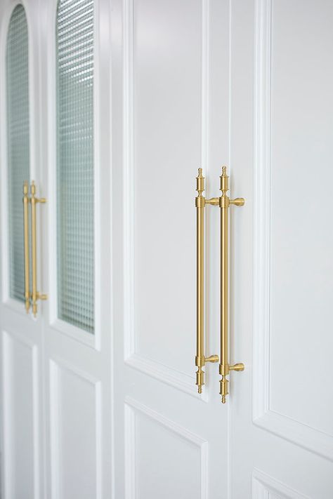 The Most Luxurious and Unique Cabinet Hardware Ideas | The Boutique Handle Co Parisian Style Decor, Gold Kitchen Hardware, Cabinet Refresh, Brushed Brass Cabinet, Handles For Cabinets, Cabinet Door Knob, Hardware Ideas, Kitchen Cabinet Door Knobs, Drawers Kitchen