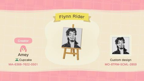 Animal Crossing New Horizons Inspiration Island Sign Flynn Rider Wanted Sign Tangled Flynn Rider Wanted, Disney Acnh, Tangled Flynn Rider, Disney Codes, Wanted Sign, Disney Island, Animal Crossing Qr Codes, Acnh Patterns, Pink Island