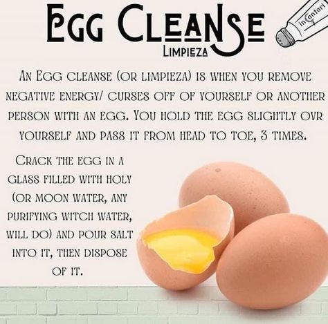 https://www.instagram.com/p/CeOnetKOFBc/?igshid=MDJmNzVkMjY= Egg Cleansing Meaning, Reading Egg Cleanse, Egg Cleanse, Witch Info, Cleansing Spells, Tarot Spells, Reading Eggs, Candle Magic Spells, Zodiac Crystals